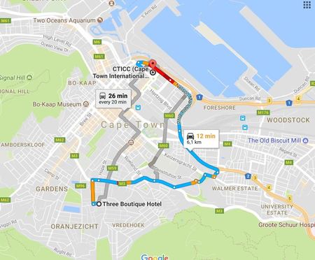 The Three Boutique Hotel Cticc Map