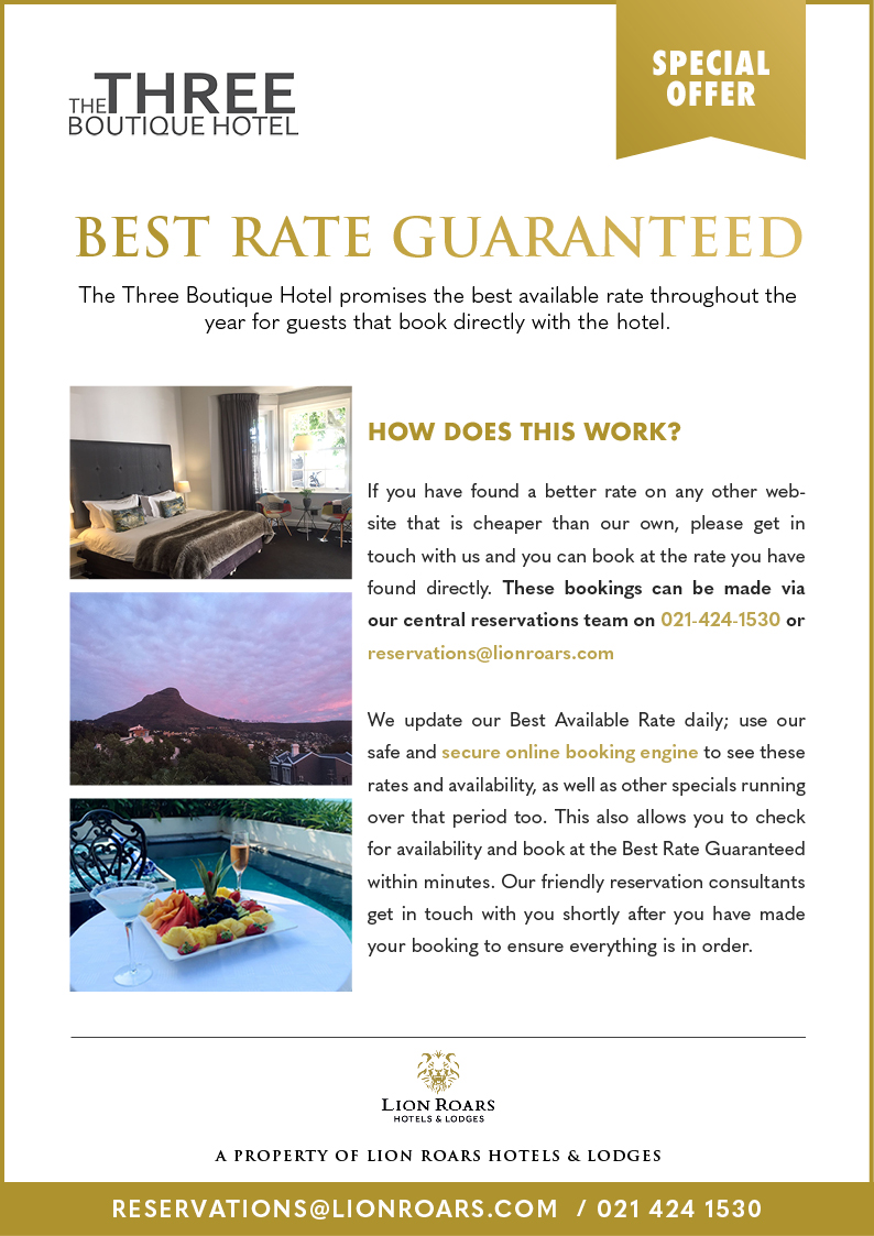 The Three Boutique Hotel Best Rate Guaranteed Special
